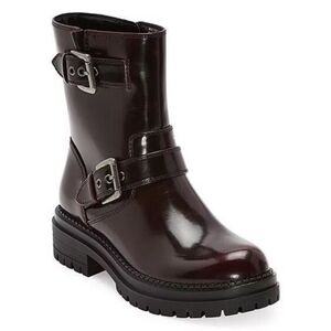 Arizona Jean Co Womens Size 6 Tilpa Moto Stacked Heel Combat Boots Oxblood